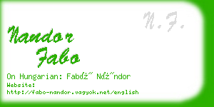 nandor fabo business card